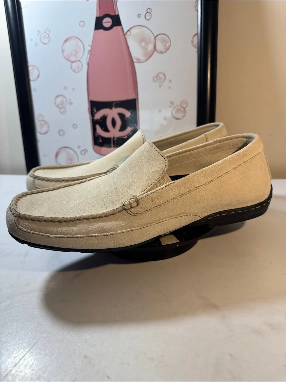 Rockport Men's Cream Leather Slip-On Loafers Style K61617 - Size 11M